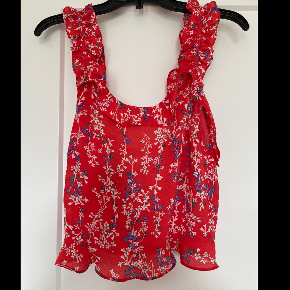 Ruffle Detail Tank/Blouse